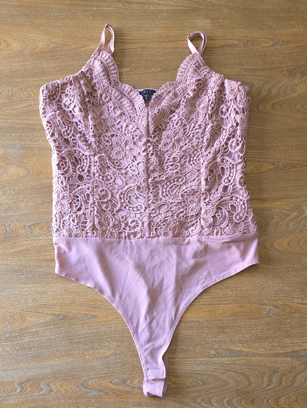 iris Pink Lace Bodysuit One-Piece